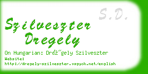 szilveszter dregely business card